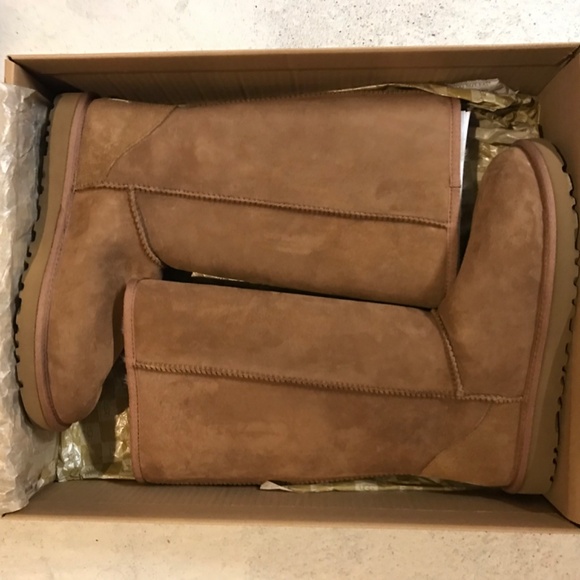 Y2K New UGG Original 5815 W Classic Tall Boots Women’s Size 9 Chestnut Tan Brown - Picture 7 of 12